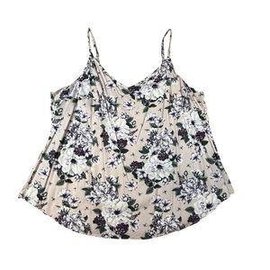 Torrid Womens 3X  Hem Swing Cami Purple Floral Whimsigoth
